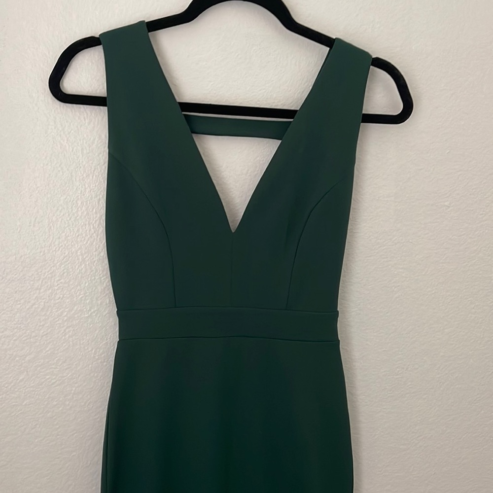 - Long emerald green dress